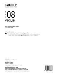 Produktbild: Trinity College London Violin Exam Pieces From 2020: Grade 8 (part only)