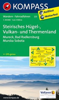 Bild vom Artikel KOMPASS Wanderkarte 225 Steirisches Hügel-, Vulkan- u. Thermenland 1:50.000 vom Autor Kompass-Karten GmbH