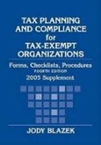 Produktbild: Blazek, J: Tax Planning and Compliance for Tax-Exempt Organi