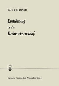Produktbild: Einf&uuml;hrung in die Rechtswissenschaft