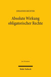 Produktbild: Absolute Wirkung obligatorischer Rechte