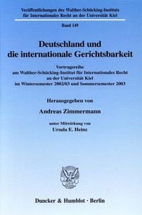 Produktbild: Deutschland und die internationale Gerichtsbarkeit.