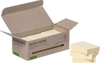 Produktbild: Q-CONNECT&reg; Haftnotizen Quick Notes Recycling Sparbox, gelb, 51 x 38 mm 12 St&uuml;ck