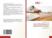 Produktbild: Cours d'Institution et Organisation Sociale: