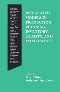Produktbild: Integrated Models in Production Planning, Inventory, Quality, and Maintenance