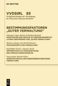 Produktbild: Bestimmungsfaktoren "guter Verwaltung"