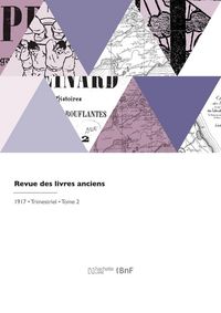 Produktbild: Revue des livres anciens