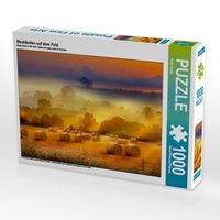 Produktbild: CALVENDO Puzzle Strohballen auf dem Feld | 1000 Teile Lege-Gr&ouml;&szlig;e 64x48cm Foto-Puzzle f&uuml;r gl&uuml;ckliche Stunden