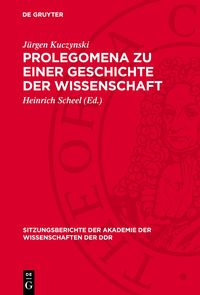 Produktbild: Prolegomena zu einer Geschichte der Wissenschaft