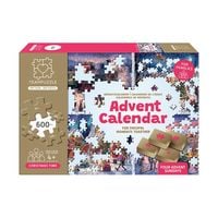 Produktbild: TEAMPUZZLE &ndash; Winterwunderland &ndash; 600 gro&szlig;e bis kleine Teile &ndash; Puzzle-Adventskalender f&uuml;r die ganze Familie