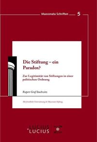 Produktbild: Die Stiftung - ein Paradox?