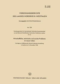 Produktbild: Wirtschaftliche, technische und soziale Probleme im neuen Indien