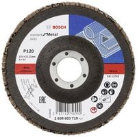 Produktbild: Bosch Accessories 2608603719 X431 F&auml;cherschleifscheibe Durchmesser 125 mm Bohrungs-&Oslash; 22.33 mm K&ouml;rnung (num) 120 Stahl 1 St.
