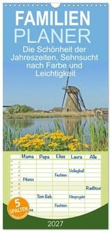 Produktbild: Familienplaner 2027 - Die Sch&ouml;nheit der Jahreszeiten, Sehnsucht nach Farbe und Leichtigkeit mit 5 Spalten (Wandkalender, 21 x 45 cm) CALVENDO