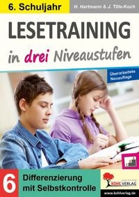 Produktbild: Lesetraining in drei Niveaustufen / Klasse 6