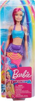 Mattel - Barbie Dreamtopia Meerjungfrau Puppe pinkes und blaues Haar, Anziehpupp 