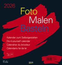 Produktbild: Foto-Malen-Basteln Bastelkalender schwarz groß 2026