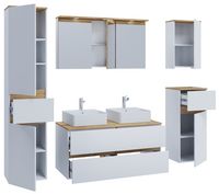 Produktbild: 7 tlg. Badm&ouml;bel-Set mit Waschbecken Cosila-A 111cm