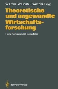 Produktbild: Theoretische und angewandte Wirtschaftsforschung
