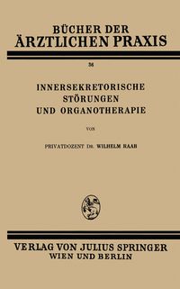 Produktbild: Innersekretorische St&ouml;rungen und Organotherapie