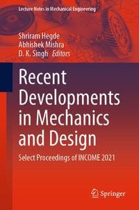 Produktbild: Recent Developments in Mechanics and Design