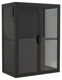 Produktbild: Stahl Wandvitrine H&auml;ngevitrine Vitrine Glas Flokas