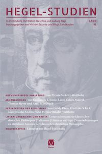 Produktbild: Hegel-Studien 51