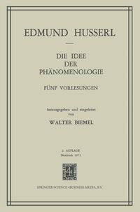 Bild vom Artikel Die Idee der Phänomenologie vom Autor Edmund Husserl