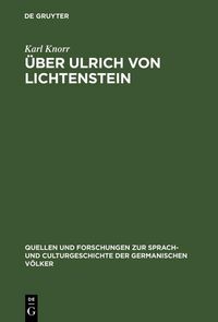 Produktbild: &Uuml;ber Ulrich von Lichtenstein