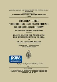 Produktbild: Studien &Uuml;ber Vererbung und Entstehung Geistiger St&ouml;rungen
