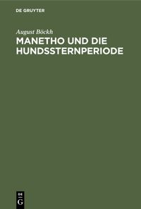 Produktbild: Manetho und die Hundssternperiode