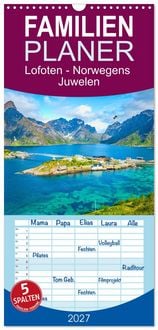Produktbild: Familienplaner 2027 - Lofoten - Norwegens Juwelen mit 5 Spalten (Wandkalender, 21 x 45 cm) CALVENDO