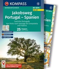 Produktbild: KOMPASS Wanderf&uuml;hrer Jakobsweg Portugal &ndash; Spanien, 25 Etappen mit Extra-Tourenkarte