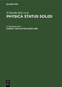 Produktbild: Subject and Author Index 1986