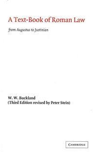 Produktbild: A Text-Book of Roman Law