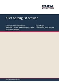 Produktbild: Aller Anfang ist schwer