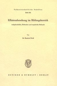 Produktbild: Effizienzforschung im Bildungsbereich.