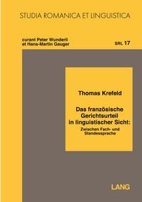 Produktbild: Das franz&ouml;sische Gerichtsurteil in linguistischer Sicht