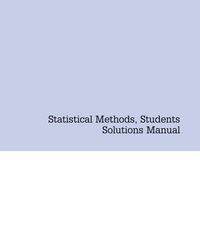 Produktbild: Statistical Methods, Students Solutions Manual (e-only)