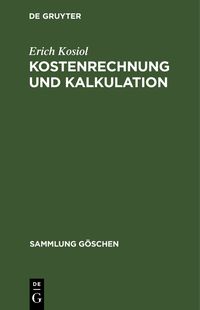 Produktbild: Kostenrechnung und Kalkulation