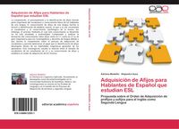 Produktbild: Adquisici&oacute;n de Afijos para Hablantes de Espa&ntilde;ol que estudian ESL