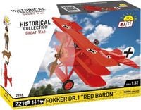 Produktbild: COBI Historical Collection 2996 - Fokker Dr.1 Red Baron, Great War, Bausatz 1:32, 221+2 Klemmbausteine
