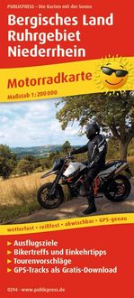 Produktbild: Publicpress Motorradkarte Bergisches Land, Ruhrgebiet, Niederrhein 1:200.000