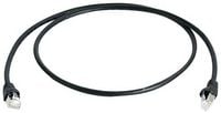 Produktbild: Teleg&auml;rtner 100008831 RJ45 Patchkabel CAT 6a S/FTP 7.50m Schwarz Flammwidrig, mit Rastnasenschutz, Paarschirm, doppelt geschirmt
