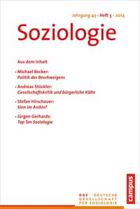 Produktbild: Soziologie 3.2014