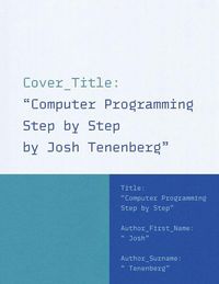 Produktbild: Computer Programming Step by Step