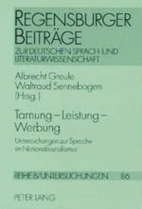 Produktbild: Tarnung &ndash; Leistung &ndash; Werbung