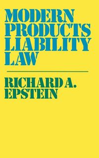 Produktbild: Modern Products Liability Law.