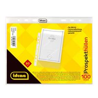 Produktbild: Idena Prospekth&uuml;llen aus Kunststoff genarbt 60&micro; DIN A5 100 St&uuml;ck