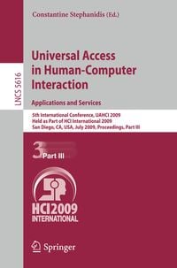 Produktbild: Universal Access in Human-Computer Interaction. Applications and Services